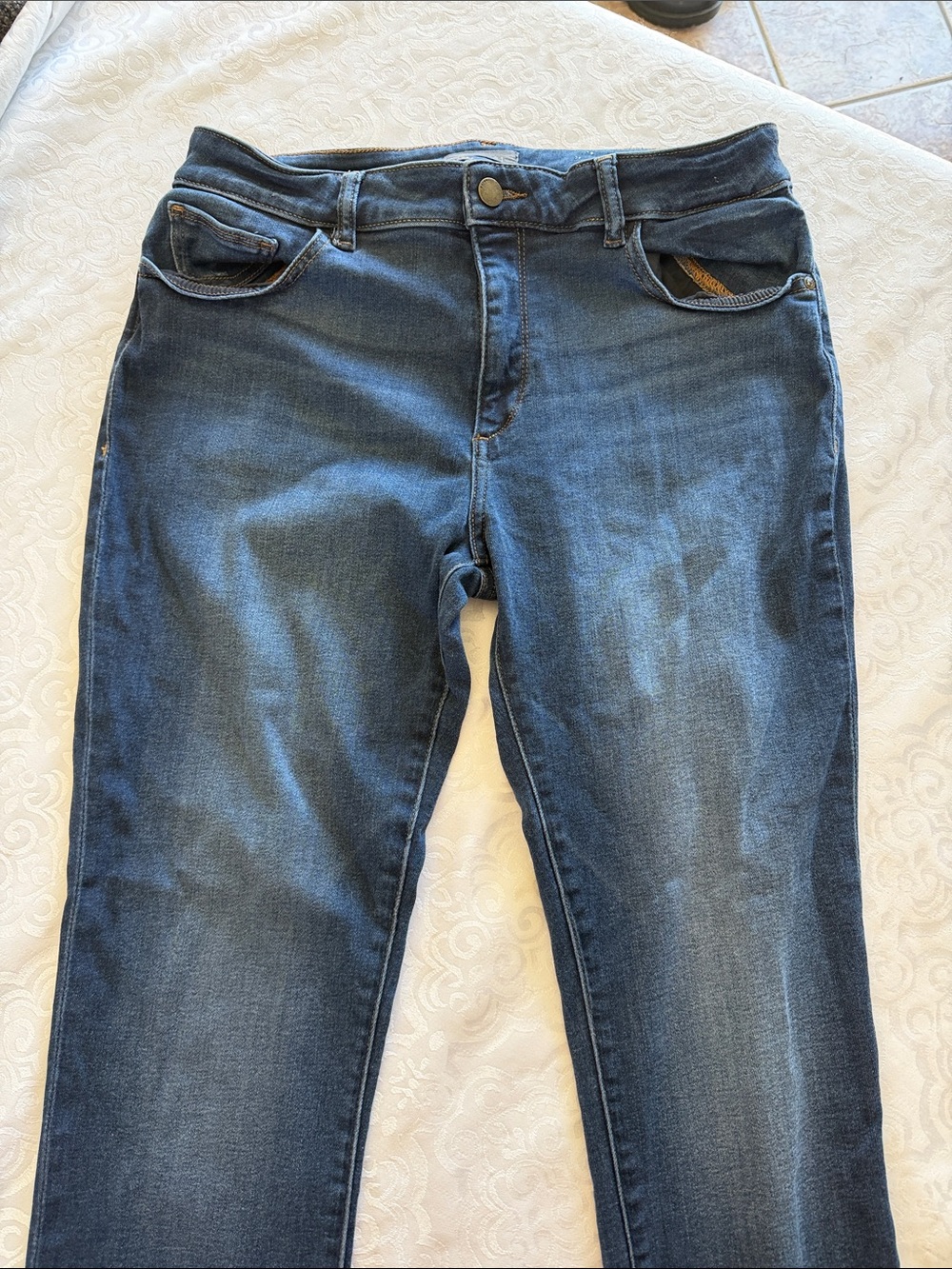DL1961 Women's Skinny Jeans in Medium Blue Wash